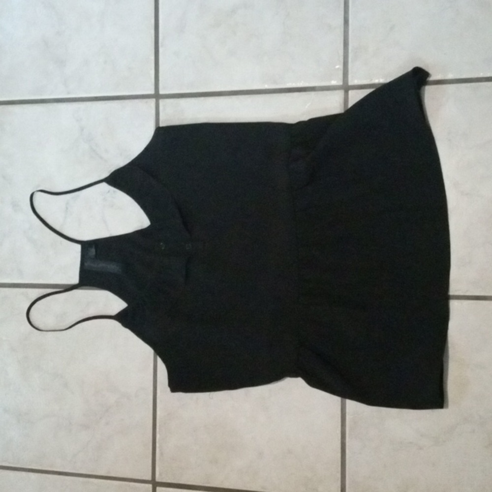 Petticoat Alley Black Ruffle Camisole